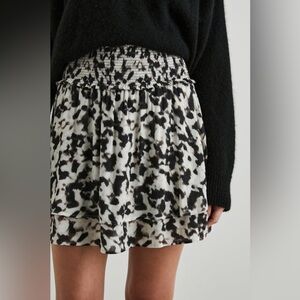 RAILS addison smocked waist skirt in blurred cheetah